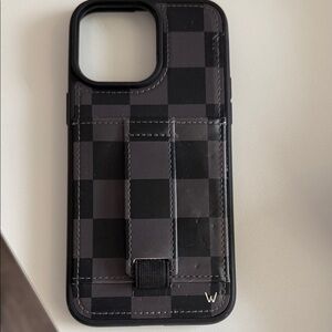 Elegant Black Checkered Phone Case by W